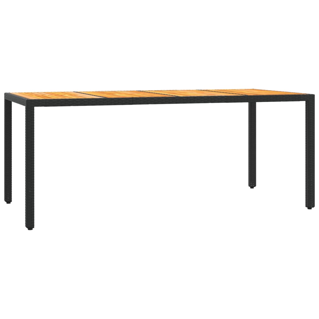 Ensemble à manger de jardin coussins 7pcs Noir Résine tressée