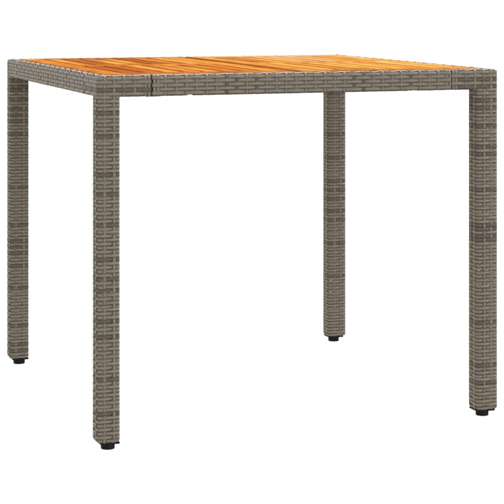 Ensemble de bistro 3 pcs avec coussins gris résine tressée
