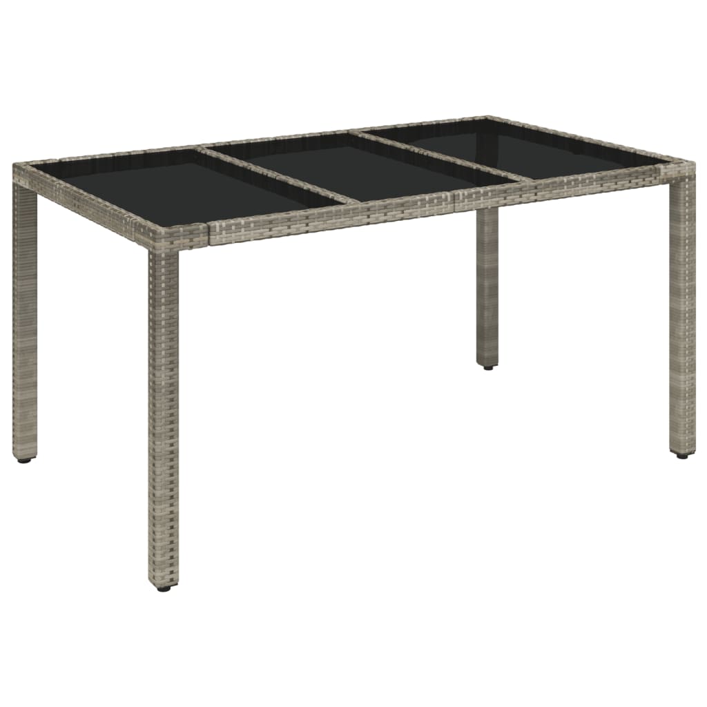 Ensemble à manger de jardin et coussins 7 pcs gris rotin