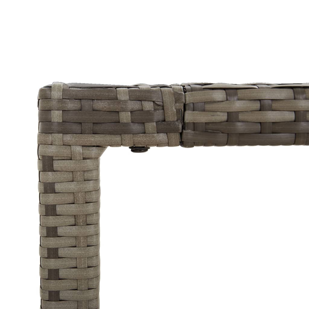 Ensemble à manger de jardin et coussins 7 pcs gris rotin
