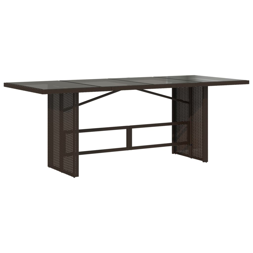 Ensemble à manger de jardin et coussins 7 pcs marron rotin