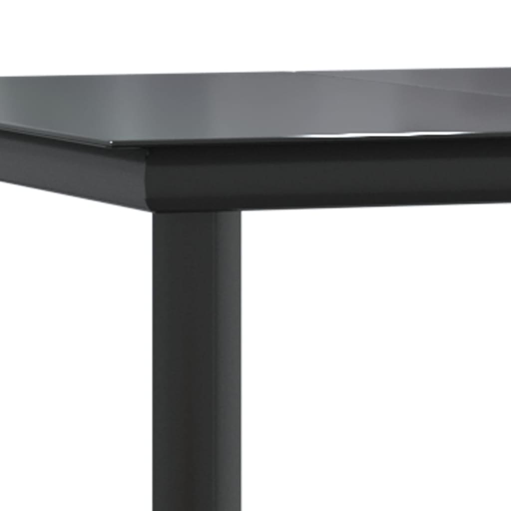 Ensemble à manger de jardin avec coussins 3 pcs Noir