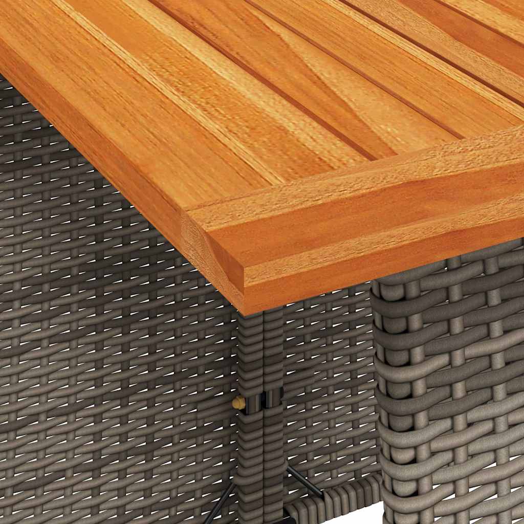 Ensemble de canapé de jardin 6 pcs avec coussins en forme de L gris résine tressée