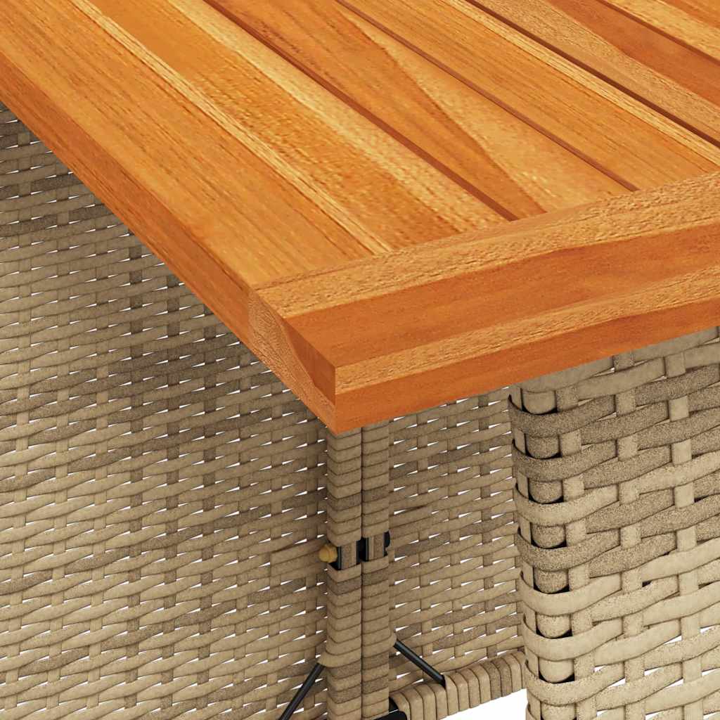 Ensemble de canapé de jardin 6 pcs avec coussins en forme de L beige résine tressée