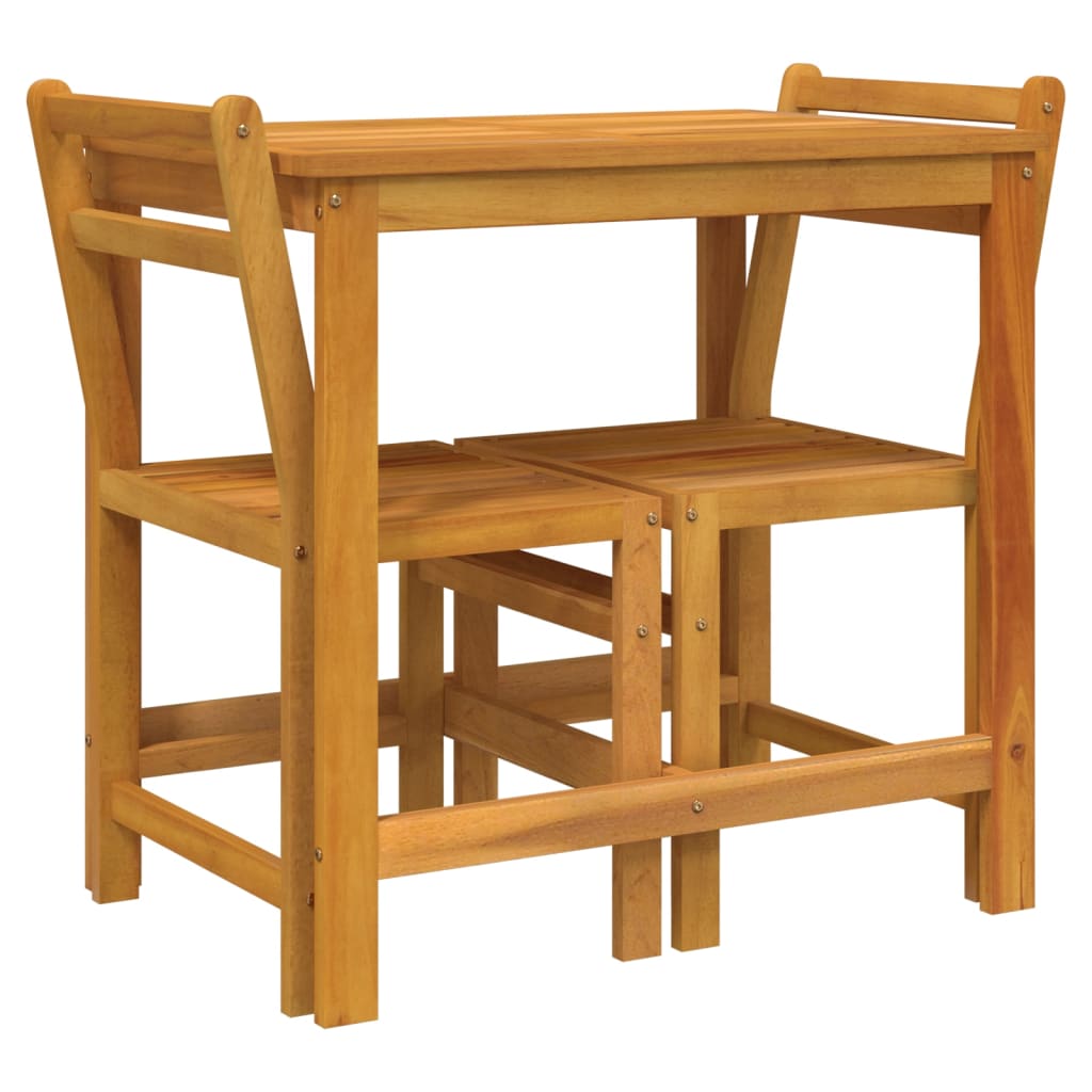 Ensemble de balcon 3 pcs bois d'acacia solide - XIOS