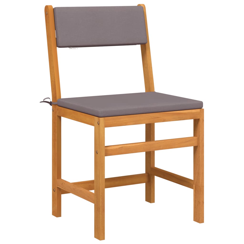 Ensemble de balcon avec coussins 3 pcs bois massif d'acacia - XIOS