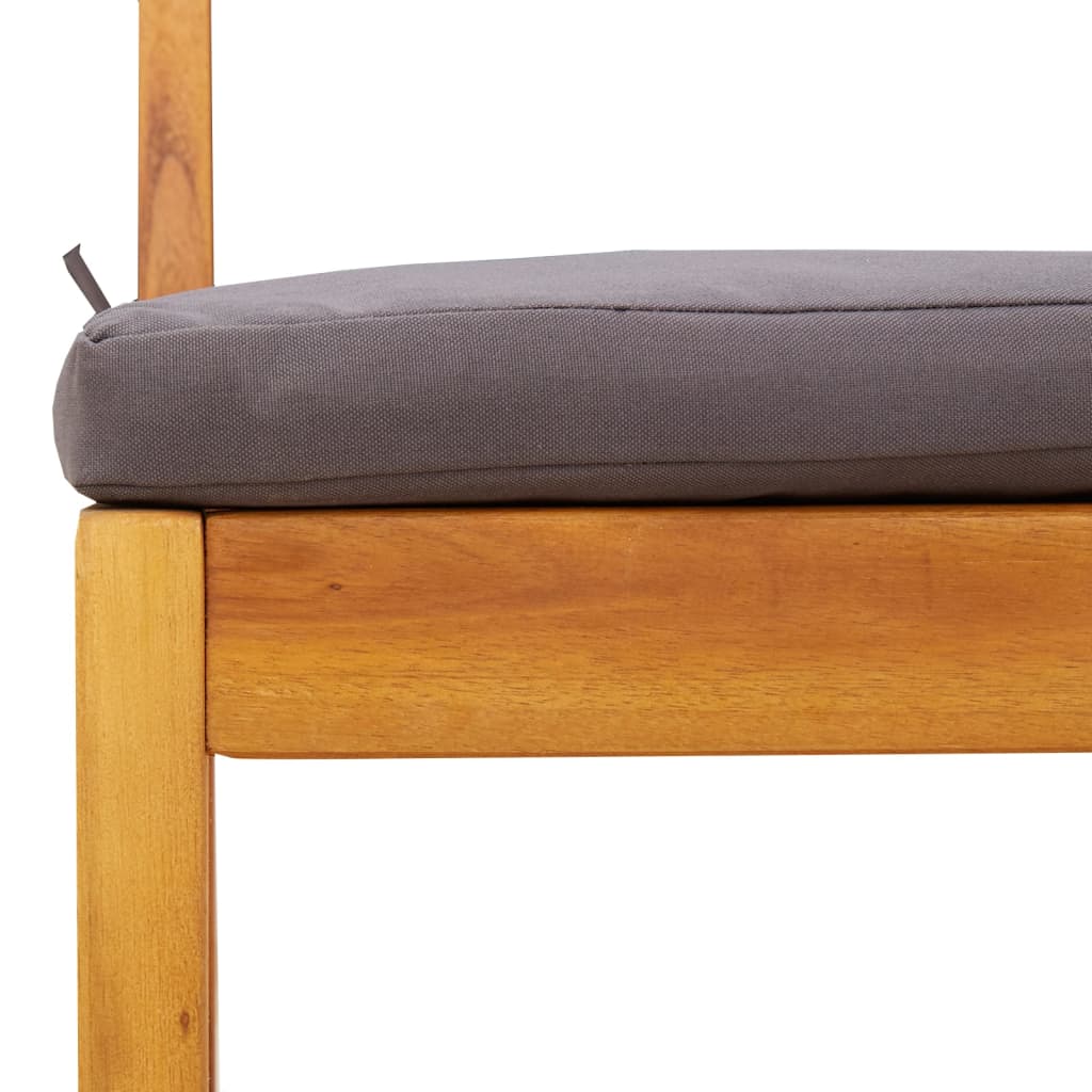Ensemble de balcon avec coussins 3 pcs bois massif d'acacia - XIOS