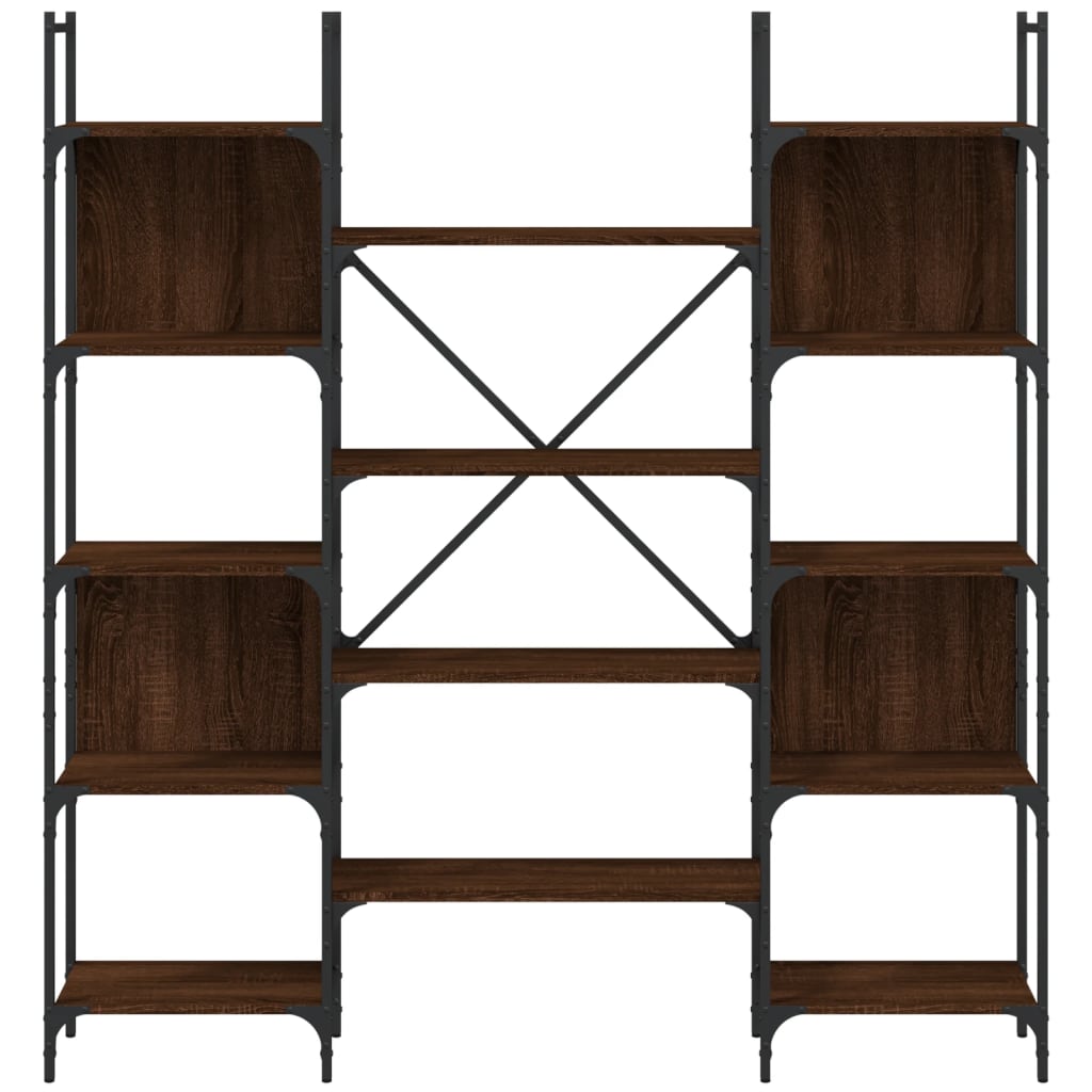 Bibliothèque chêne marron 155,5x24x166,5 cm bois d'ingénierie - XIOS