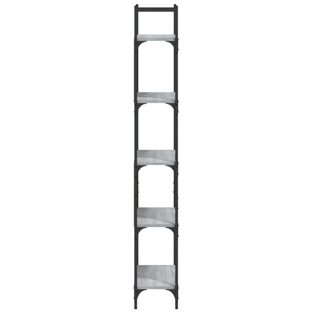 Bibliothèque à 5 niveaux sonoma gris 60,5x24x166,5 cm - XIOS