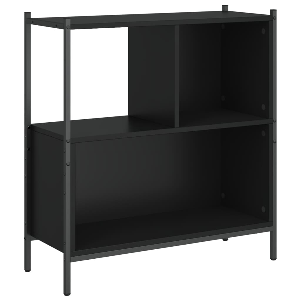 Bibliothèque noir 72x28x77,5 cm bois d'ingénierie - XIOS