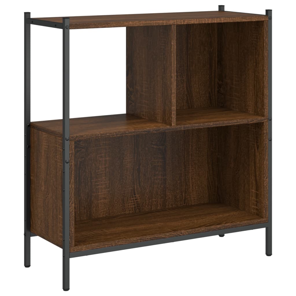 Bibliothèque chêne marron 72x28x77,5 cm bois d'ingénierie - XIOS