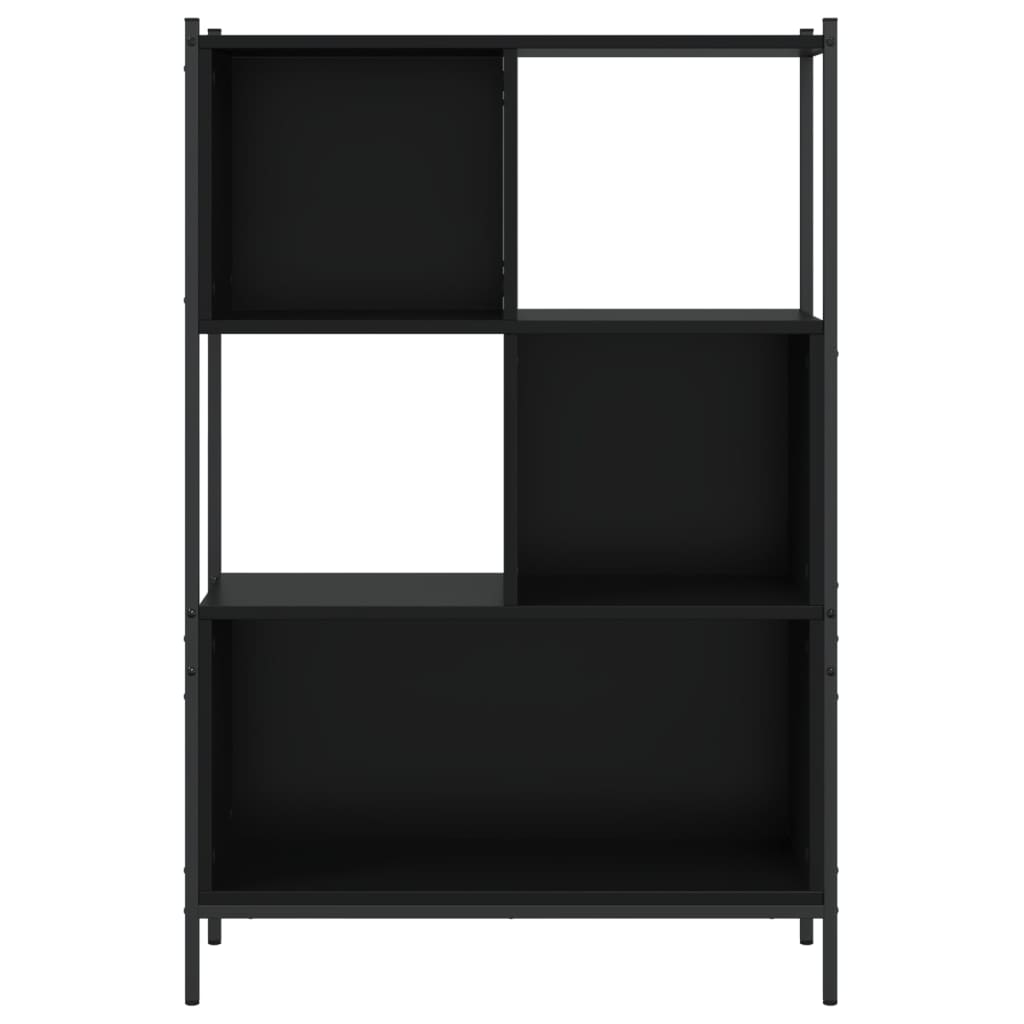 Bibliothèque noir 72x28x109 cm bois d'ingénierie - XIOS