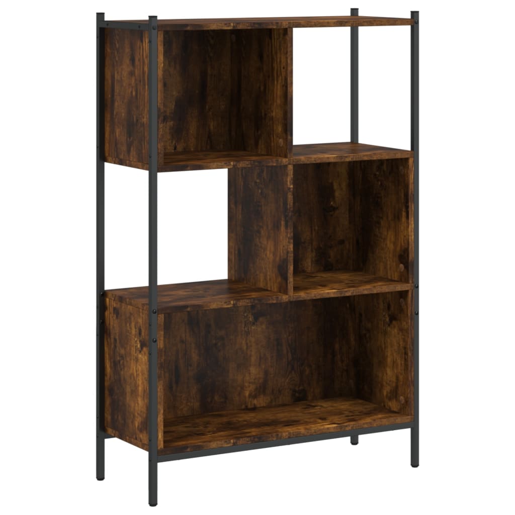 Bibliothèque chêne fumé 72x28x109 cm bois d'ingénierie - XIOS