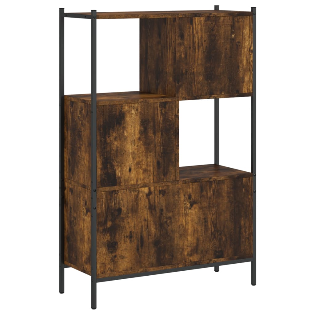 Bibliothèque chêne fumé 72x28x109 cm bois d'ingénierie - XIOS