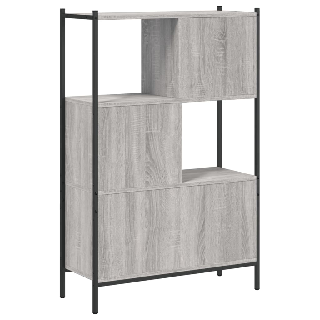 Bibliothèque sonoma gris 72x28x109 cm bois d'ingénierie - XIOS