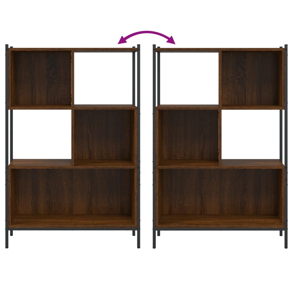 Bibliothèque chêne marron 72x28x109 cm bois d'ingénierie - XIOS