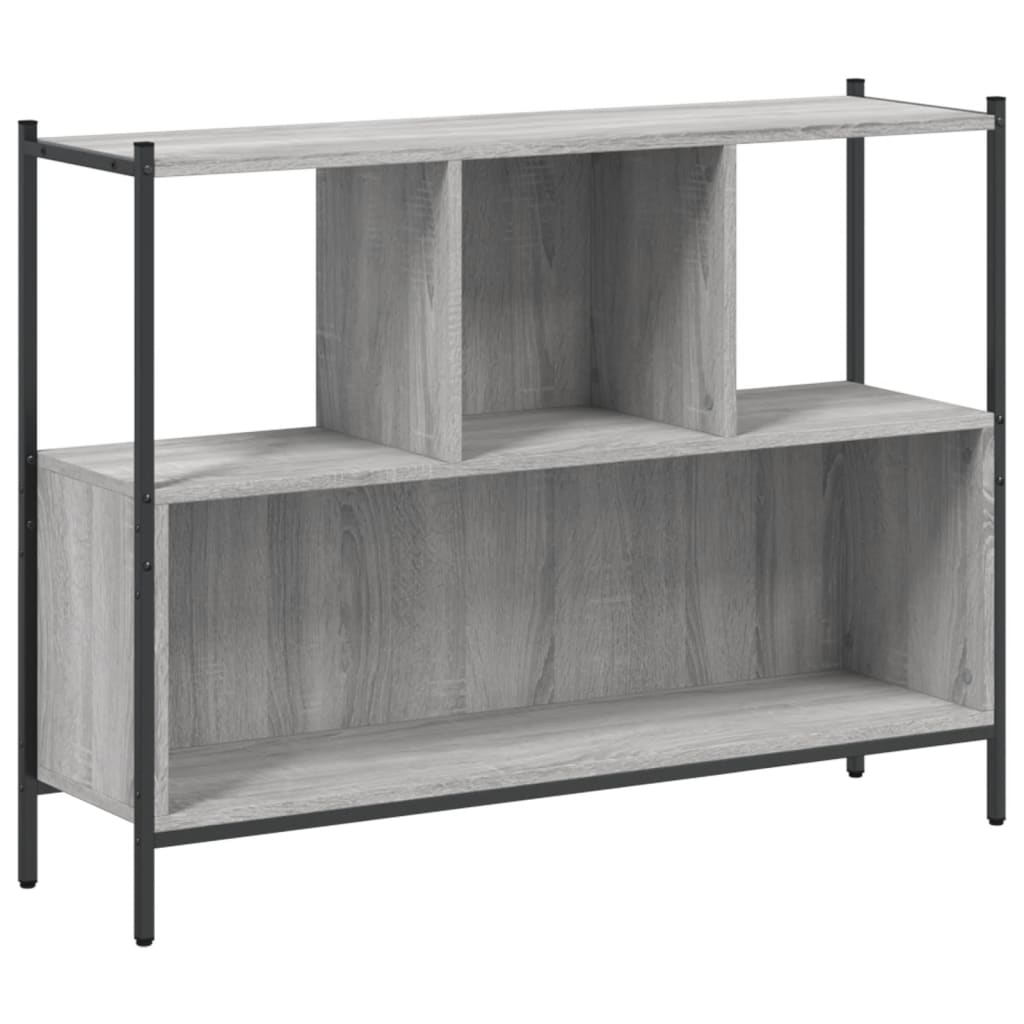Bibliothèque sonoma gris 102x28x77,5 cm bois d'ingénierie - XIOS