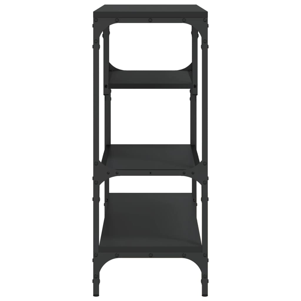 Table console noir 100x30x75 cm bois d'ingénierie - XIOS