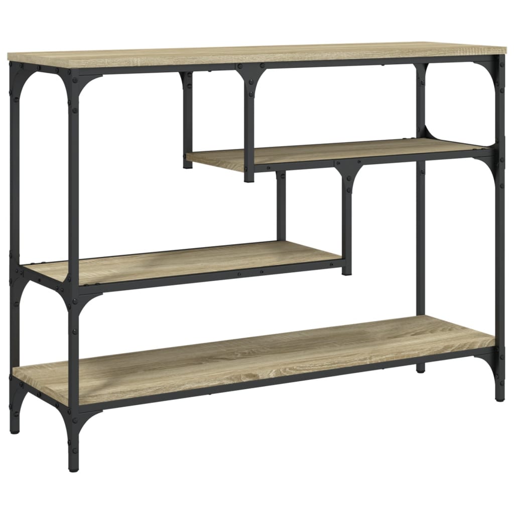 Table console chêne sonoma 100x30x75 cm bois d'ingénierie - XIOS