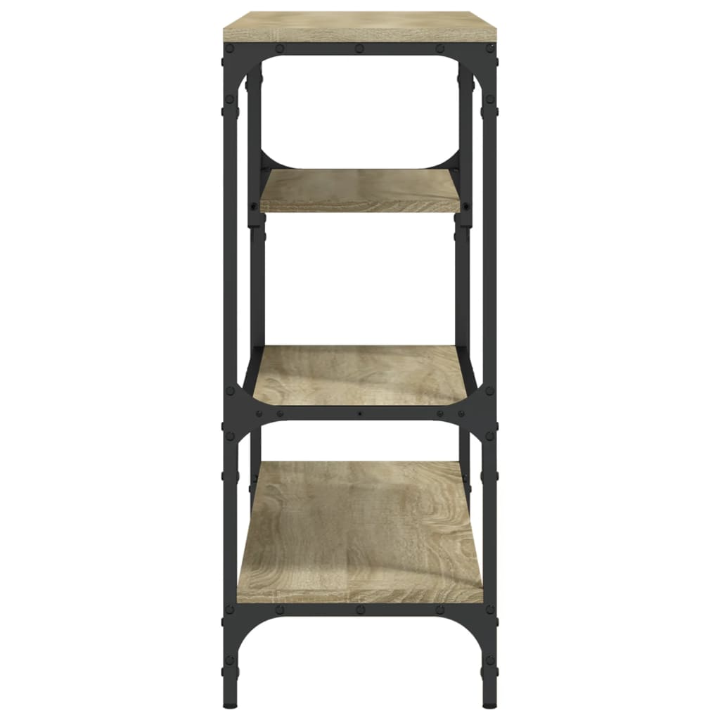 Table console chêne sonoma 100x30x75 cm bois d'ingénierie - XIOS