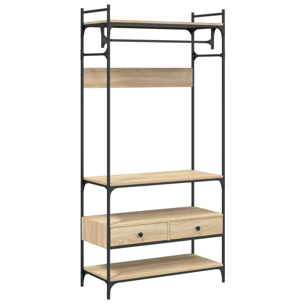 Armoire à tiroirs chêne sonoma 89x39x184,5 cm bois d'ingénierie - XIOS