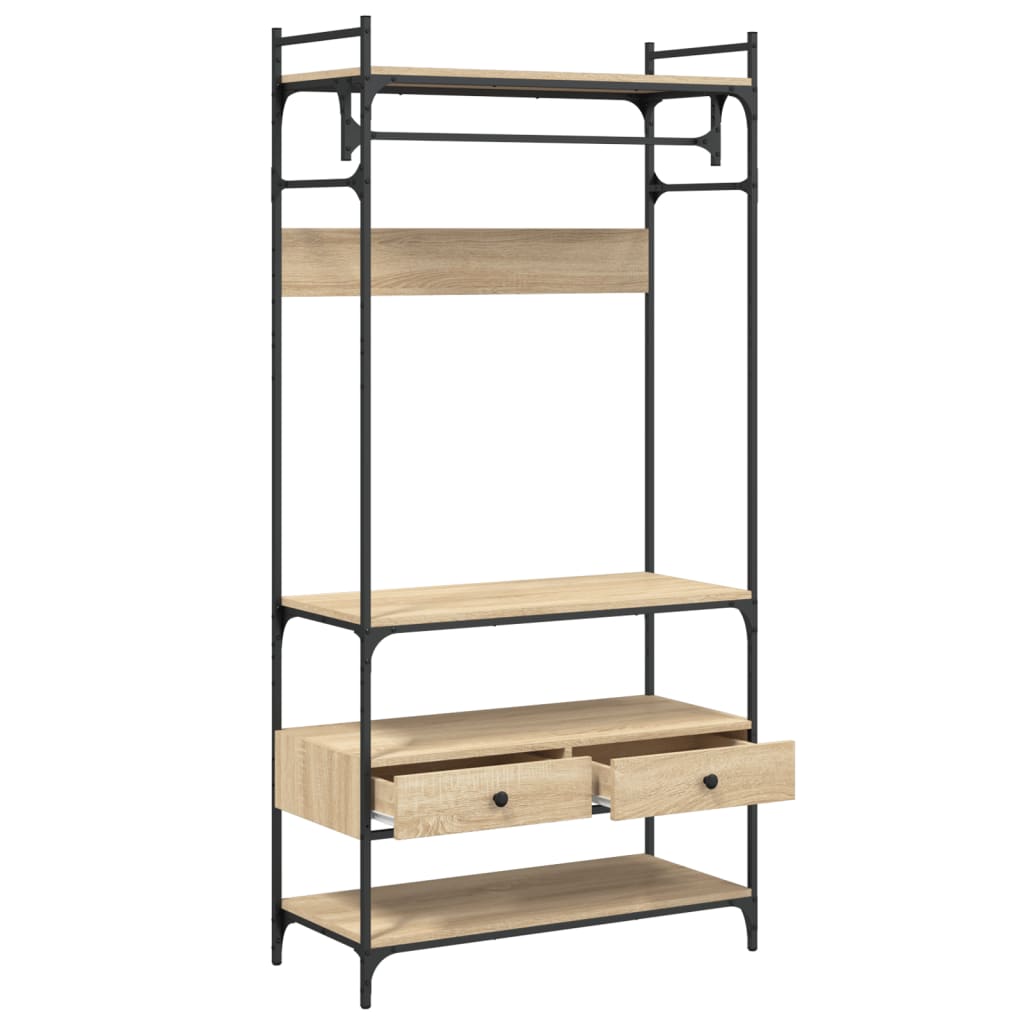 Armoire à tiroirs chêne sonoma 89x39x184,5 cm bois d'ingénierie - XIOS