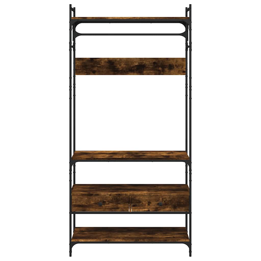 Armoire à tiroirs chêne fumé 89x39x184,5 cm bois d'ingénierie