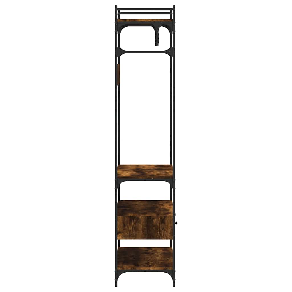 Armoire à tiroirs chêne fumé 89x39x184,5 cm bois d'ingénierie - XIOS