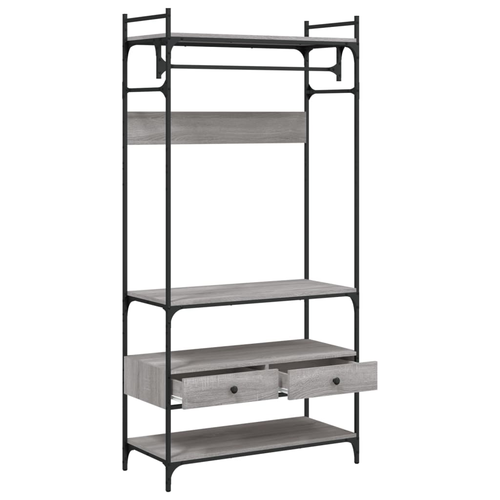 Armoire à tiroirs sonoma gris 89x39x184,5 cm bois d'ingénierie - XIOS