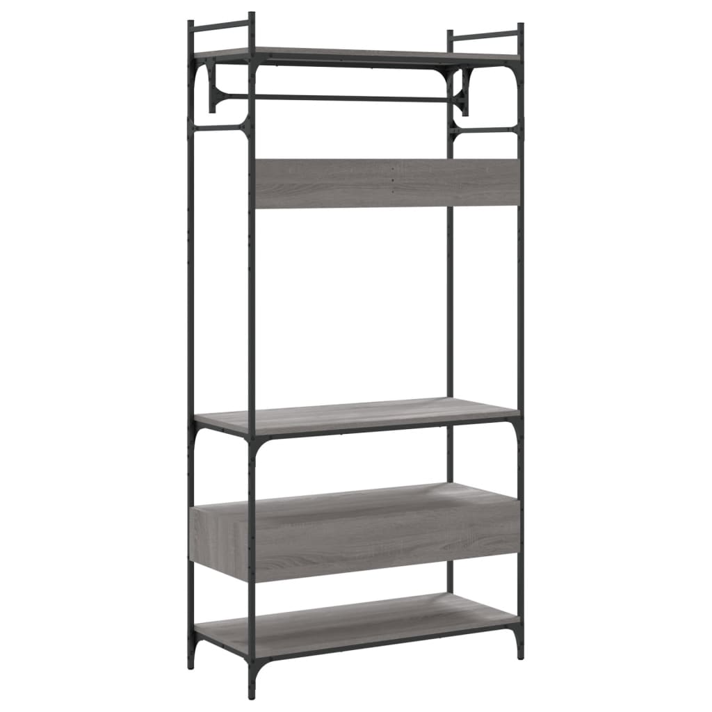 Armoire à tiroirs sonoma gris 89x39x184,5 cm bois d'ingénierie - XIOS