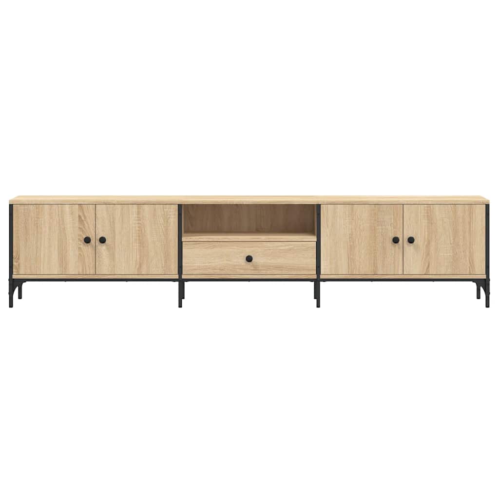 Meuble TV à tiroir chêne sonoma 200x25x44 cm bois d'ingénierie - XIOS