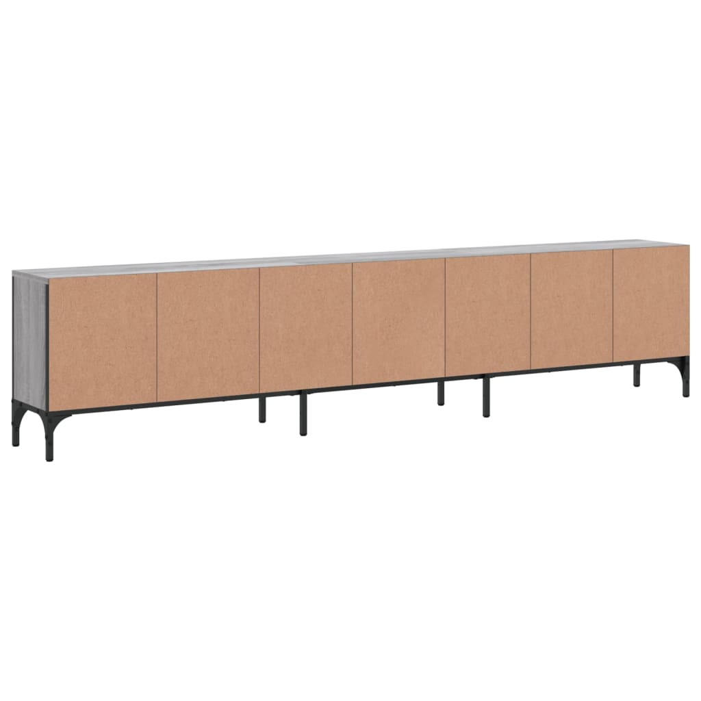 Meuble TV à tiroir sonoma gris 200x25x44 cm bois d'ingénierie - XIOS