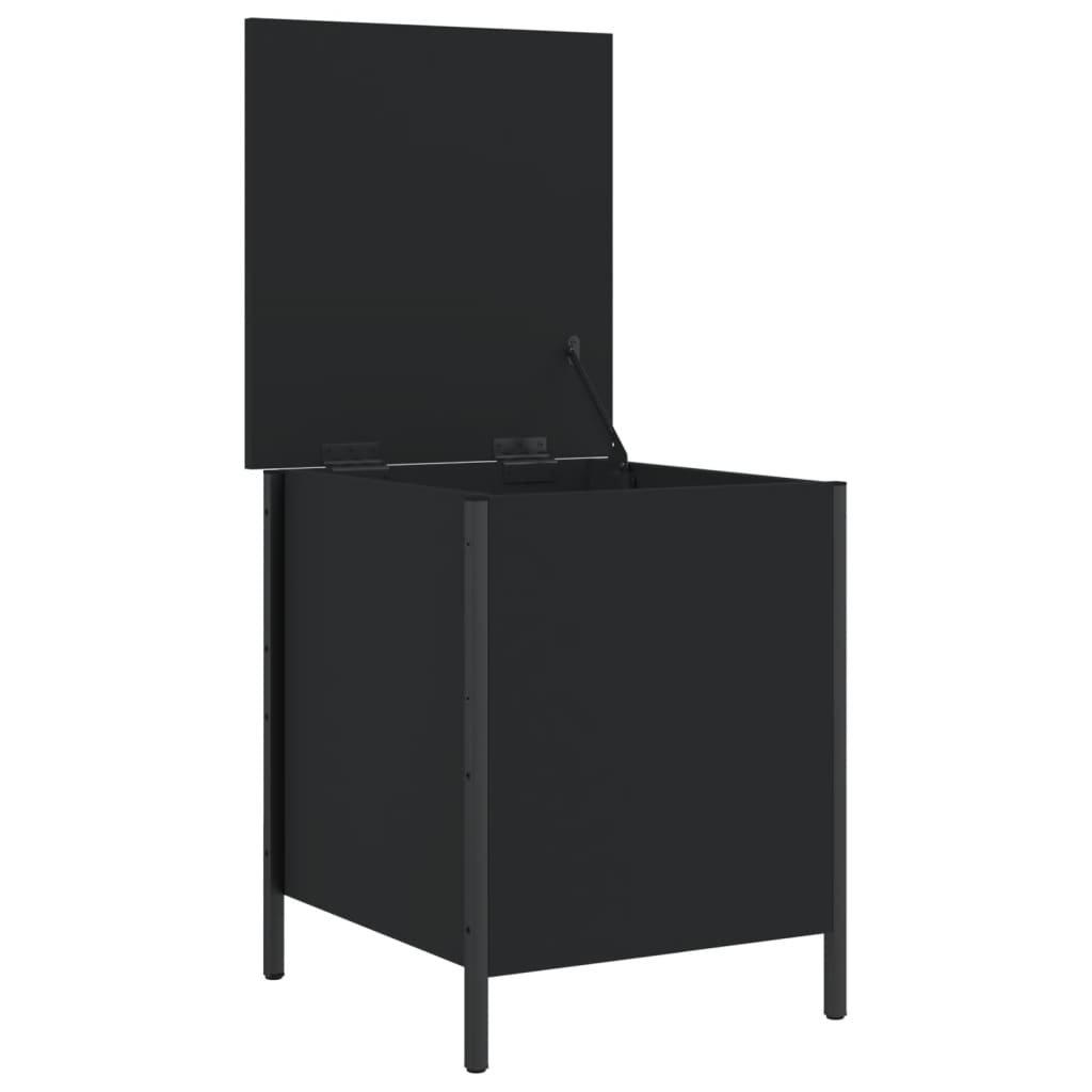 Banc de rangement noir 40x42,5x50 cm bois d'ingénierie - XIOS