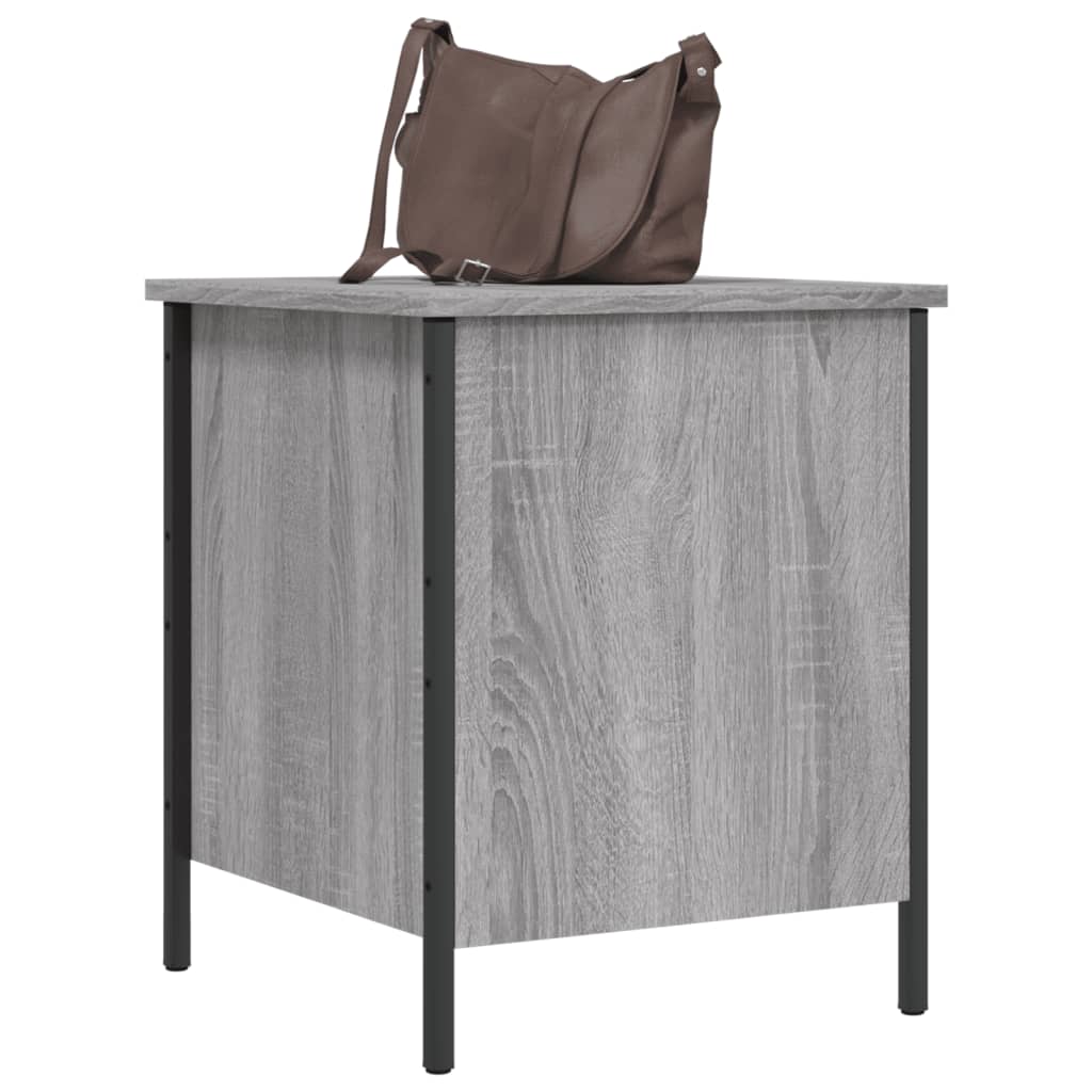 Banc de rangement sonoma gris 40x42,5x50 cm bois d'ingénierie - XIOS