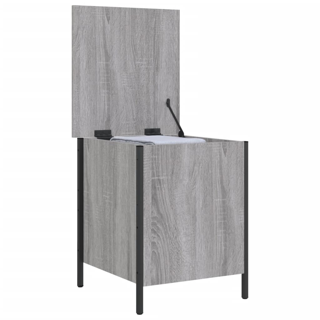 Banc de rangement sonoma gris 40x42,5x50 cm bois d'ingénierie - XIOS