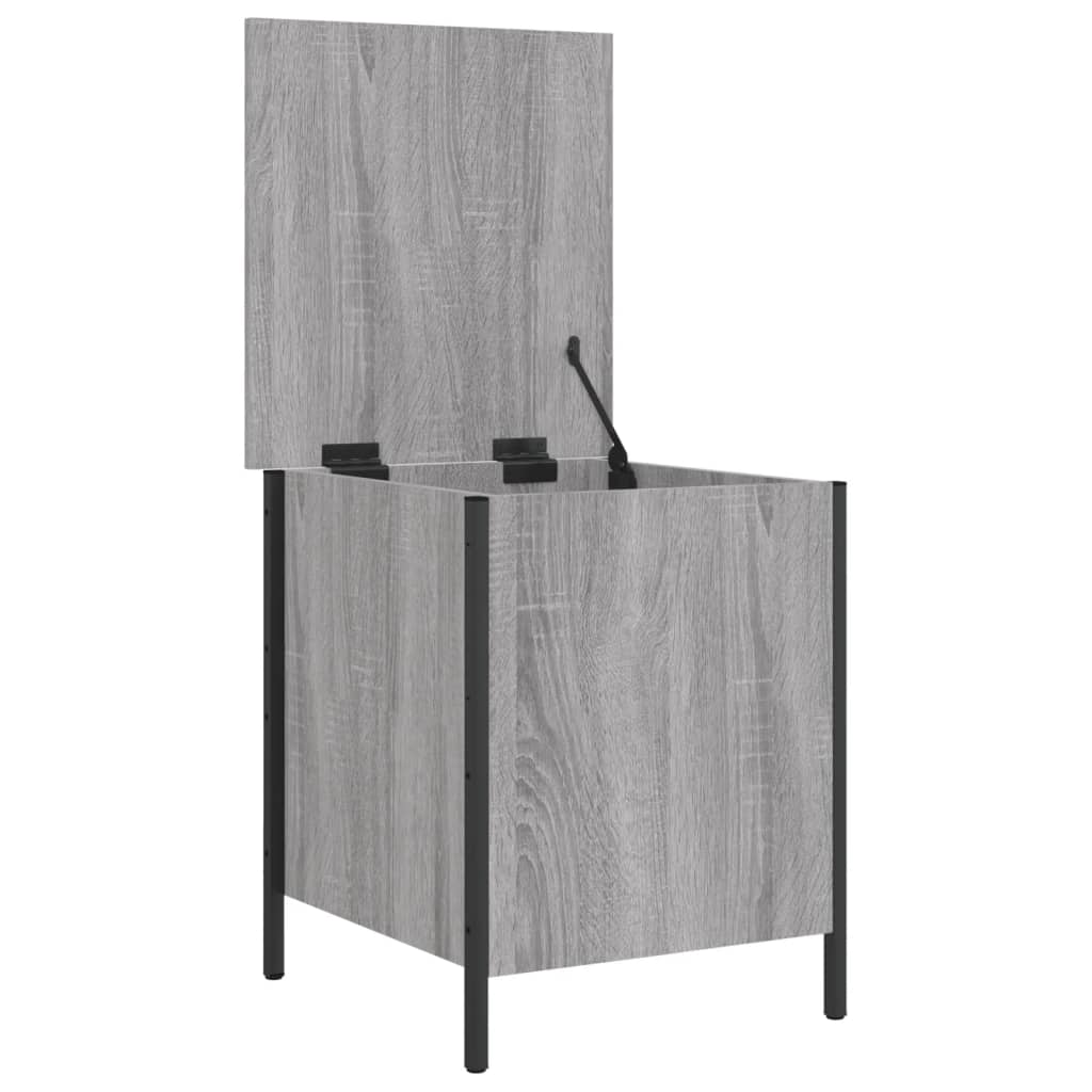 Banc de rangement sonoma gris 40x42,5x50 cm bois d'ingénierie - XIOS