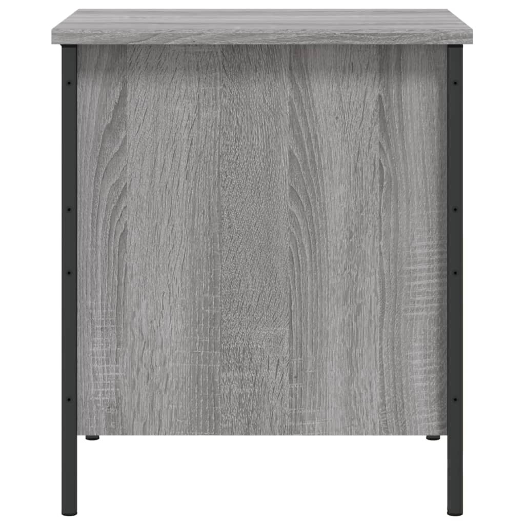 Banc de rangement sonoma gris 40x42,5x50 cm bois d'ingénierie - XIOS