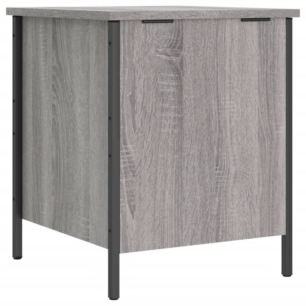 Banc de rangement sonoma gris 40x42,5x50 cm bois d'ingénierie - XIOS