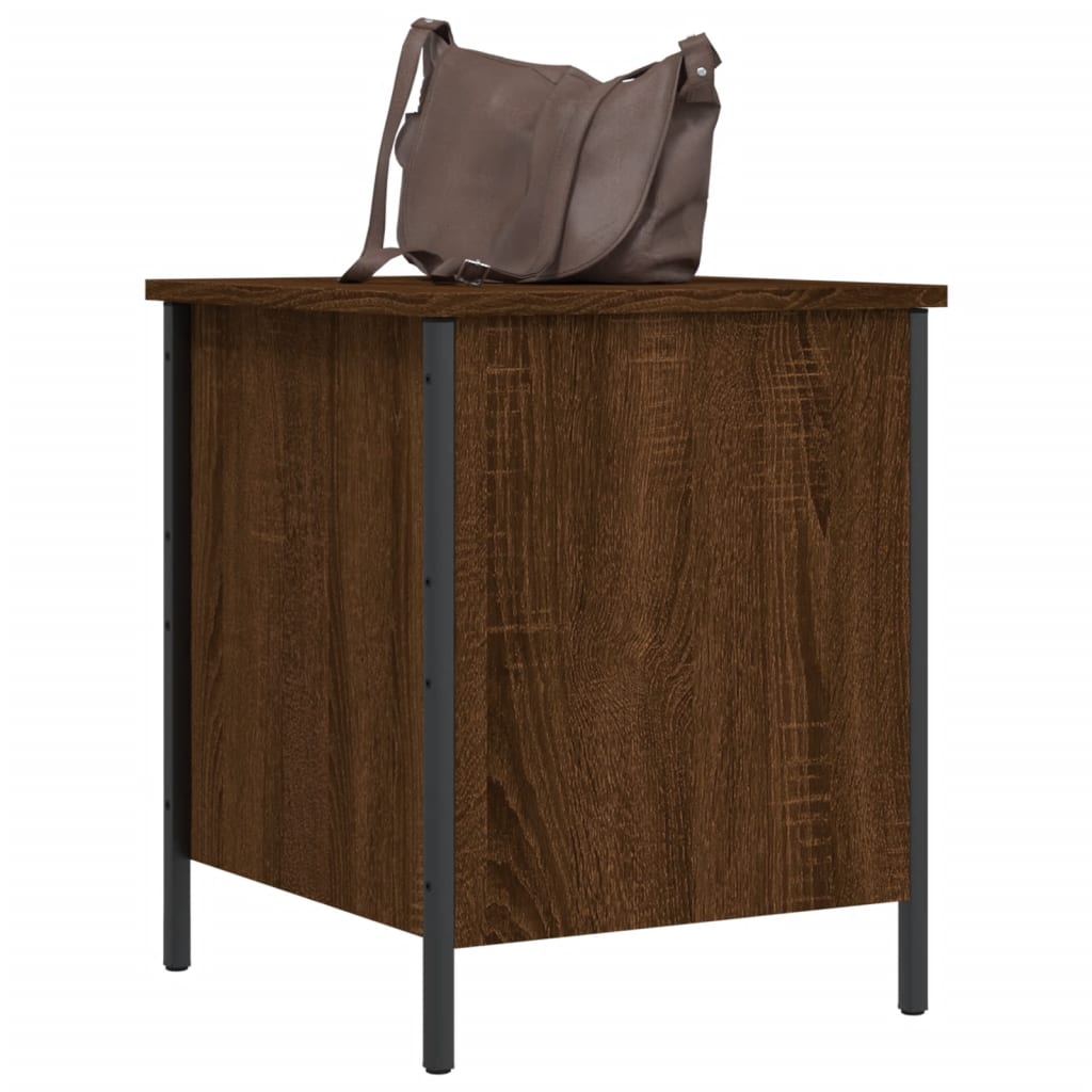 Banc de rangement chêne marron 40x42,5x50 cm bois d'ingénierie - XIOS