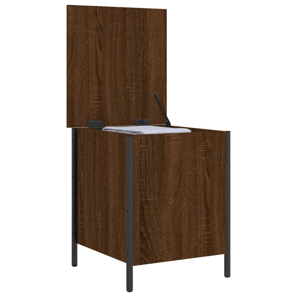 Banc de rangement chêne marron 40x42,5x50 cm bois d'ingénierie - XIOS