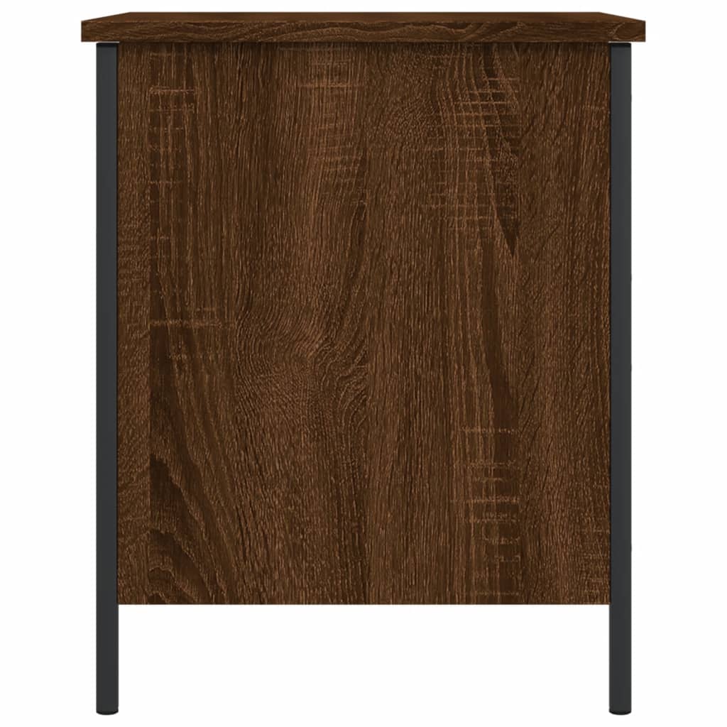Banc de rangement chêne marron 40x42,5x50 cm bois d'ingénierie - XIOS