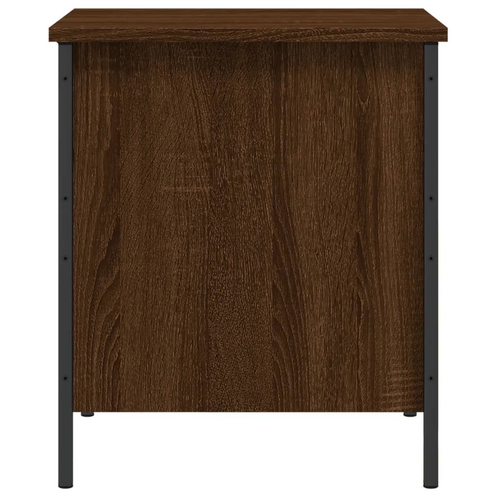 Banc de rangement chêne marron 40x42,5x50 cm bois d'ingénierie - XIOS