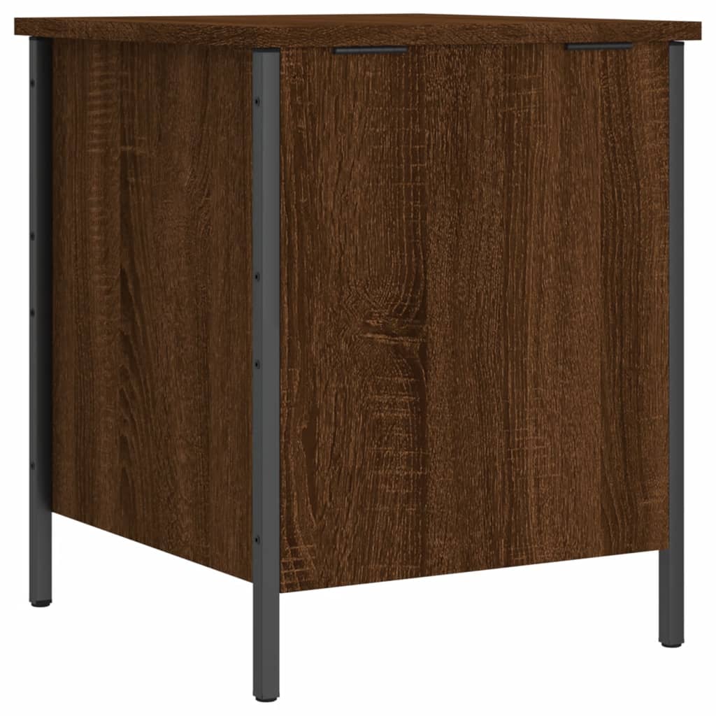 Banc de rangement chêne marron 40x42,5x50 cm bois d'ingénierie - XIOS