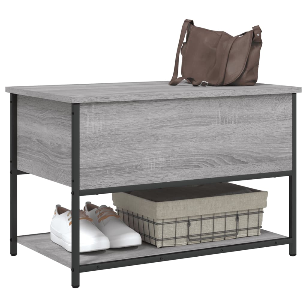 Banc de rangement sonoma gris 70x42,5x47 cm bois d'ingénierie - XIOS