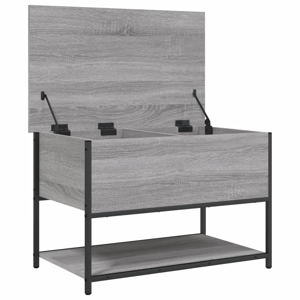 Banc de rangement sonoma gris 70x42,5x47 cm bois d'ingénierie - XIOS