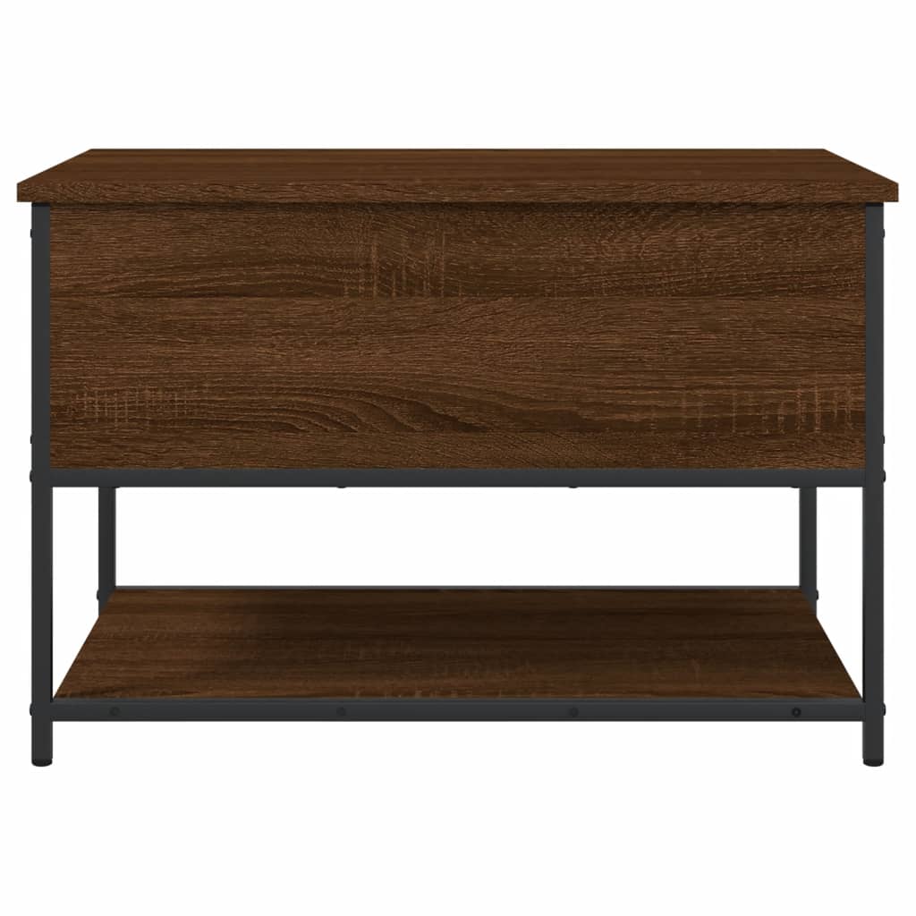 Banc de rangement chêne marron 70x42,5x47 cm bois d'ingénierie - XIOS