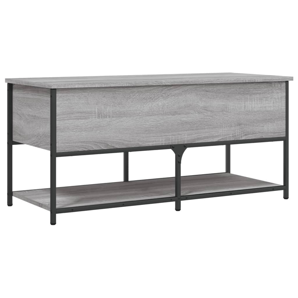 Banc de rangement sonoma gris 100x42,5x47 cm bois d'ingénierie - XIOS