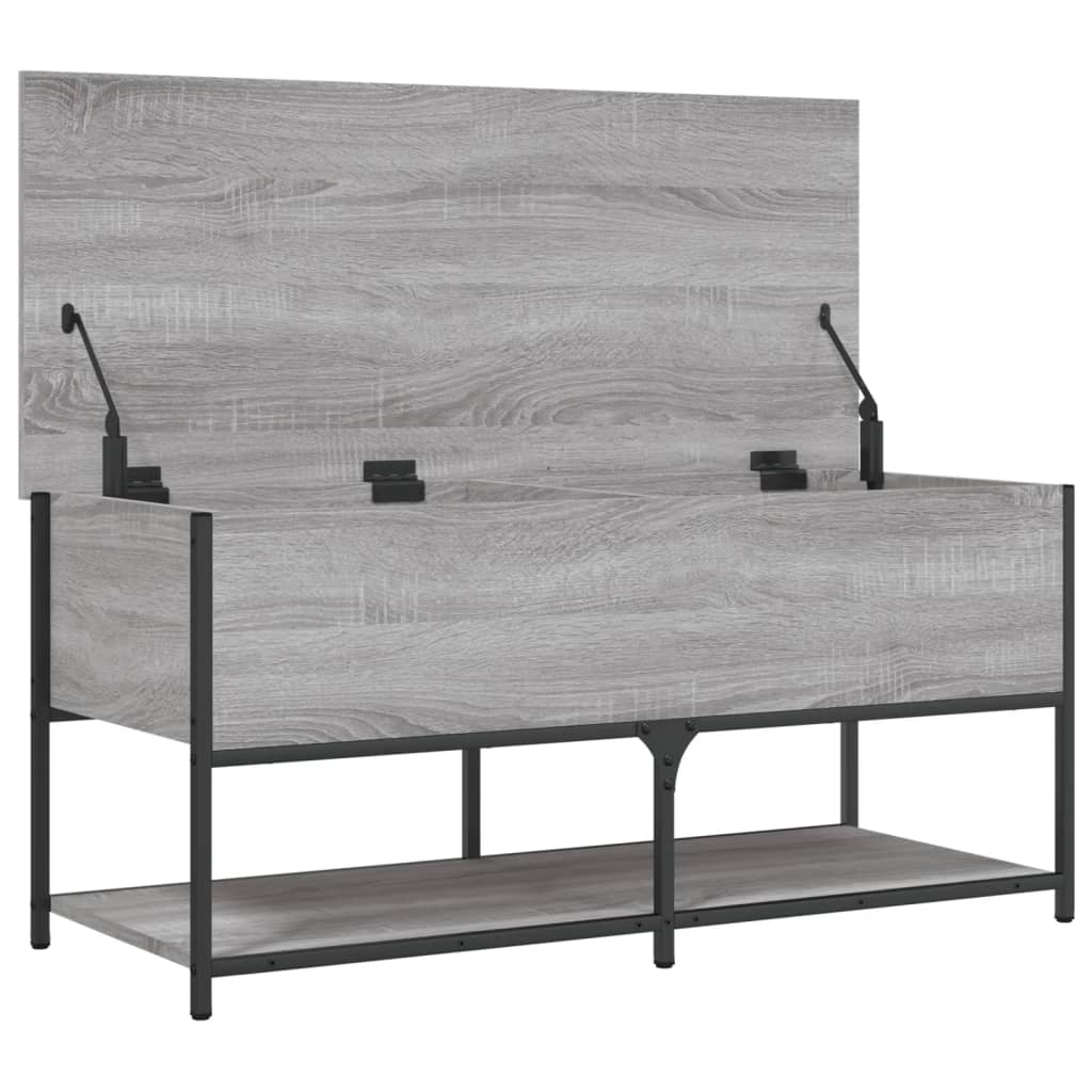 Banc de rangement sonoma gris 100x42,5x47 cm bois d'ingénierie - XIOS