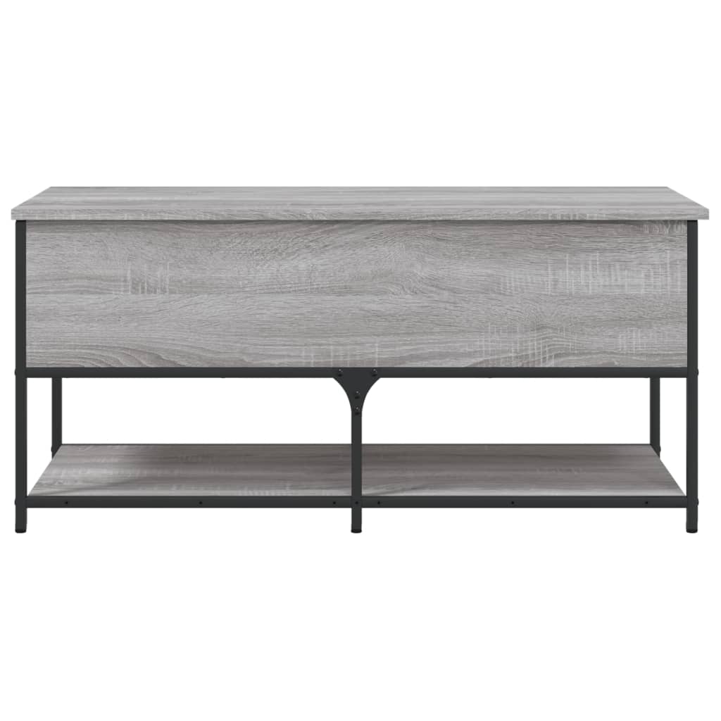 Banc de rangement sonoma gris 100x42,5x47 cm bois d'ingénierie - XIOS