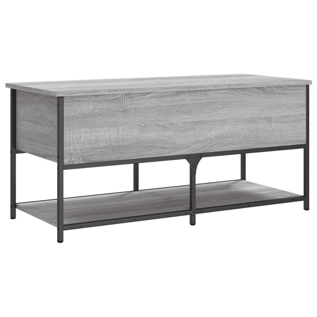 Banc de rangement sonoma gris 100x42,5x47 cm bois d'ingénierie - XIOS